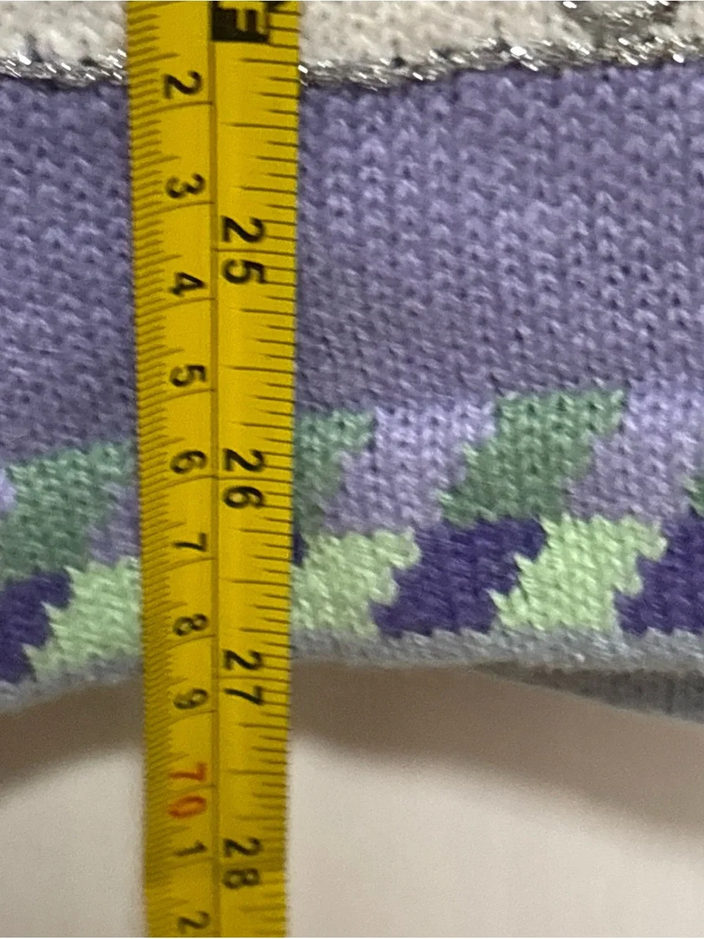 RARE Vintage Storybook Knits Women's MED Blue Purple Carousel Horses Cardigan - Picture 12 of 16